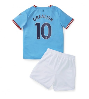 Manchester City Jack Grealish #10 babykläder Hemmatröja barn 2022-23 Korta ärmar (+ Korta byxor)